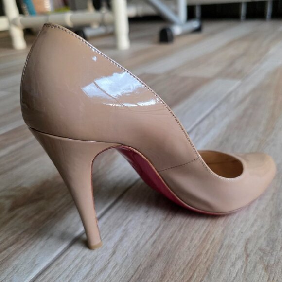 Christian Louboutin Fifille Simple Nude Patent Leather Pumps Eur. 36.5 - Picture 8 of 13